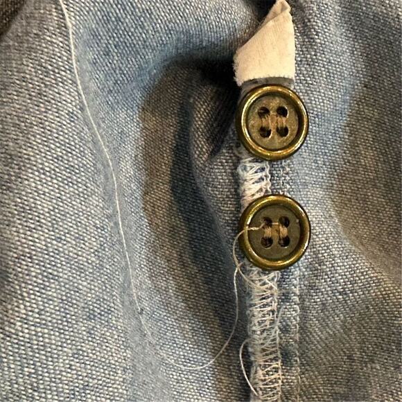Cabin Creek Women's XL Blue Denim Embroidered Button-Up Shirt Vintage - Picture 4 of 10